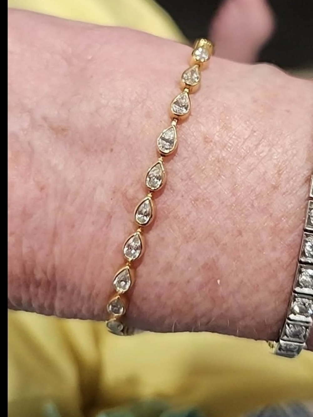 2 Ct Lab GROWN Diamond Tennis Bracelet, Set In 10 Kt Solid Gold, 7 In, With Saft